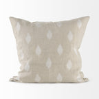 Beige And White Patterned Pillow Cover-2