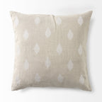 Beige And White Patterned Pillow Cover-5