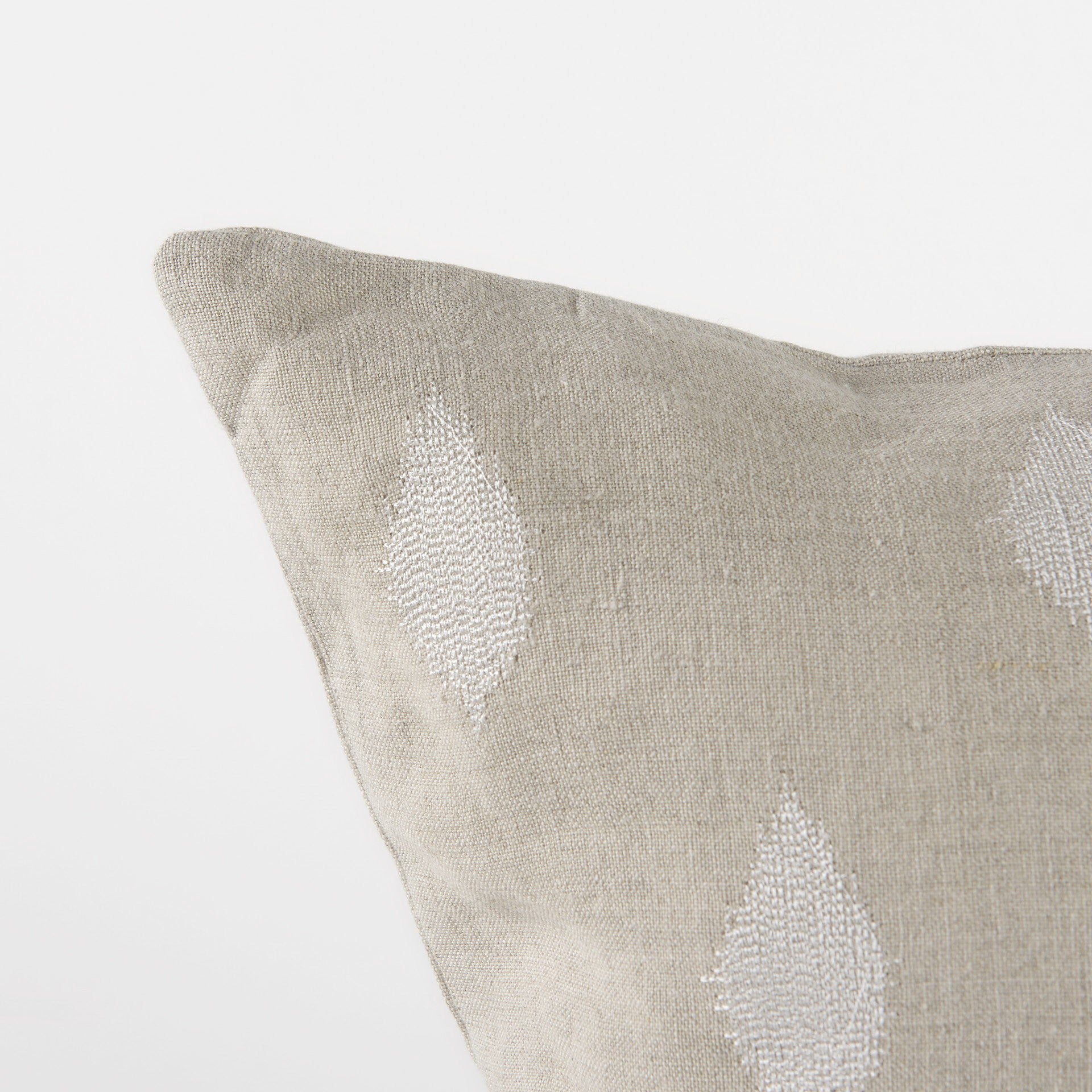 Beige And White Patterned Pillow Cover-6