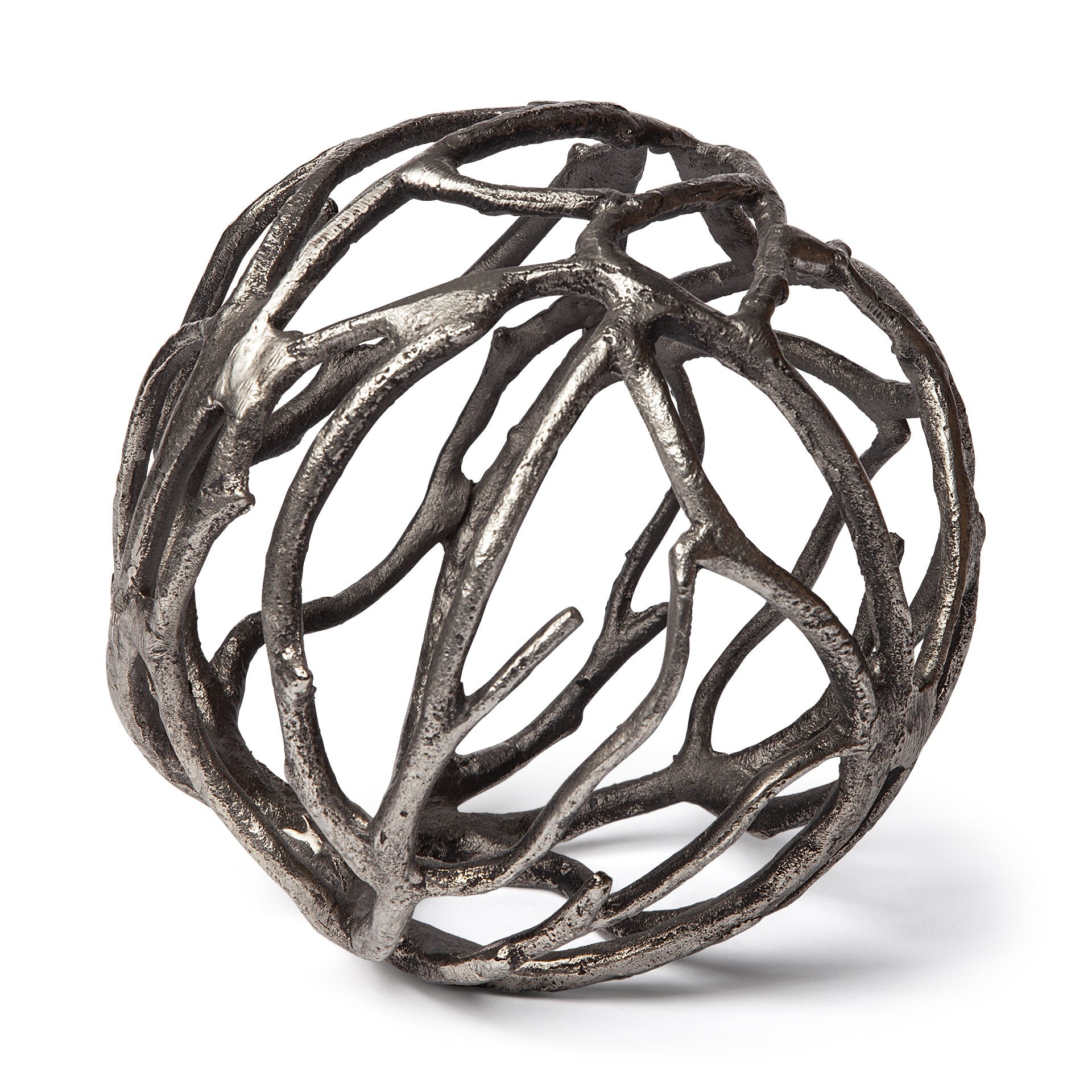 Silver Metal Tree Branch Sculpture-0