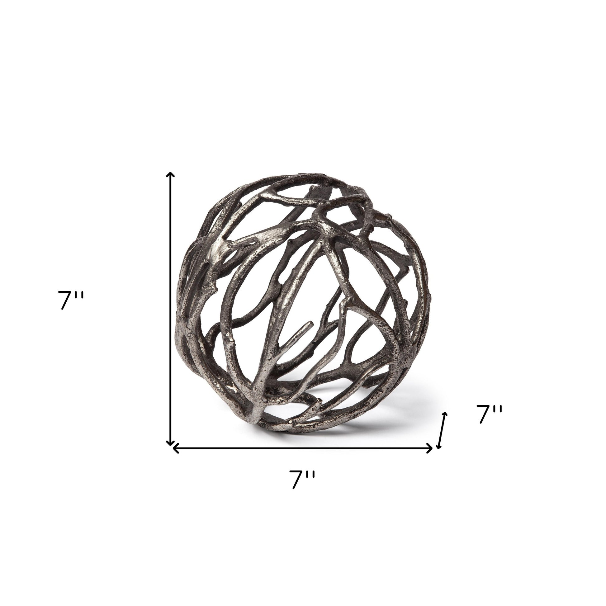 Silver Metal Tree Branch Sculpture-7