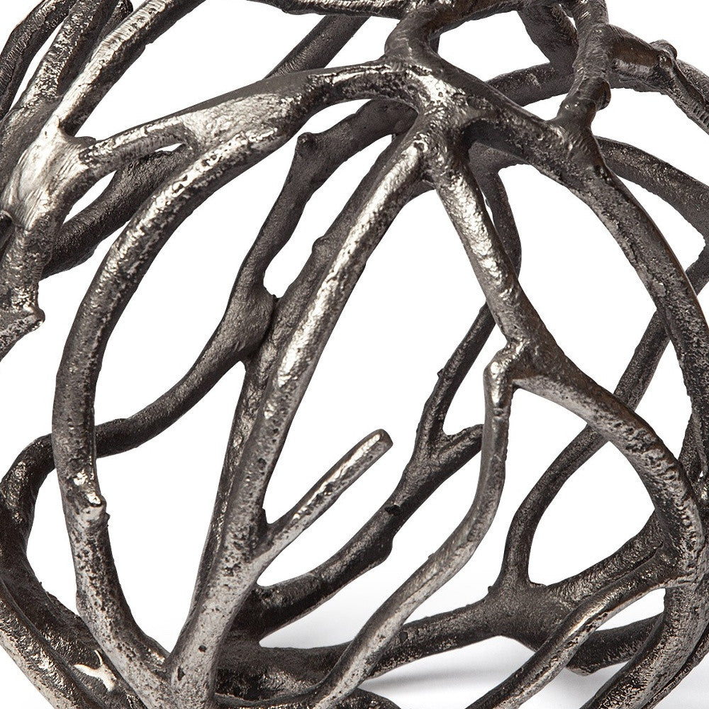Silver Metal Tree Branch Sculpture-3