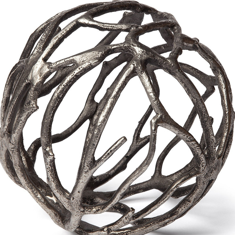 Silver Metal Tree Branch Sculpture-4