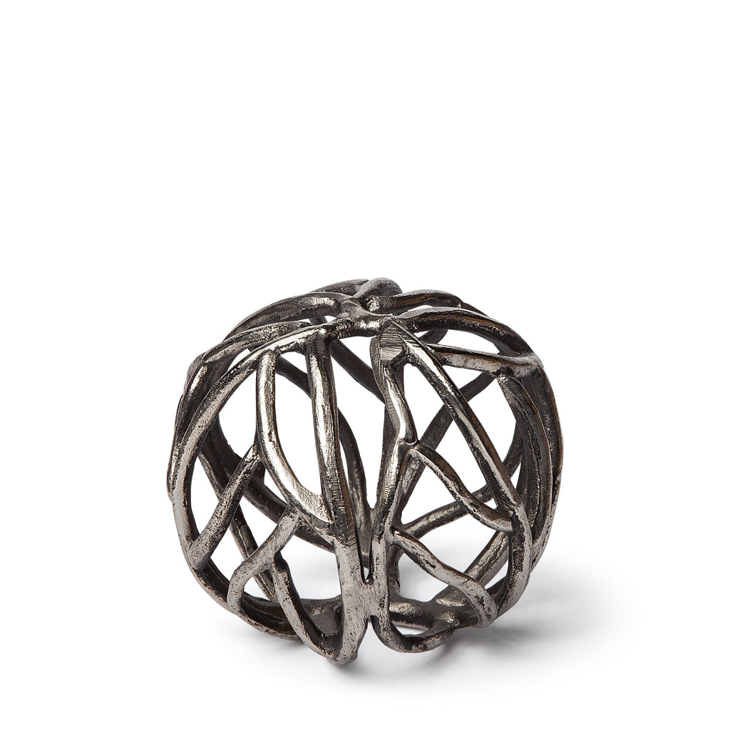 Petite Silver Metal Tree Branch Sculpture-0