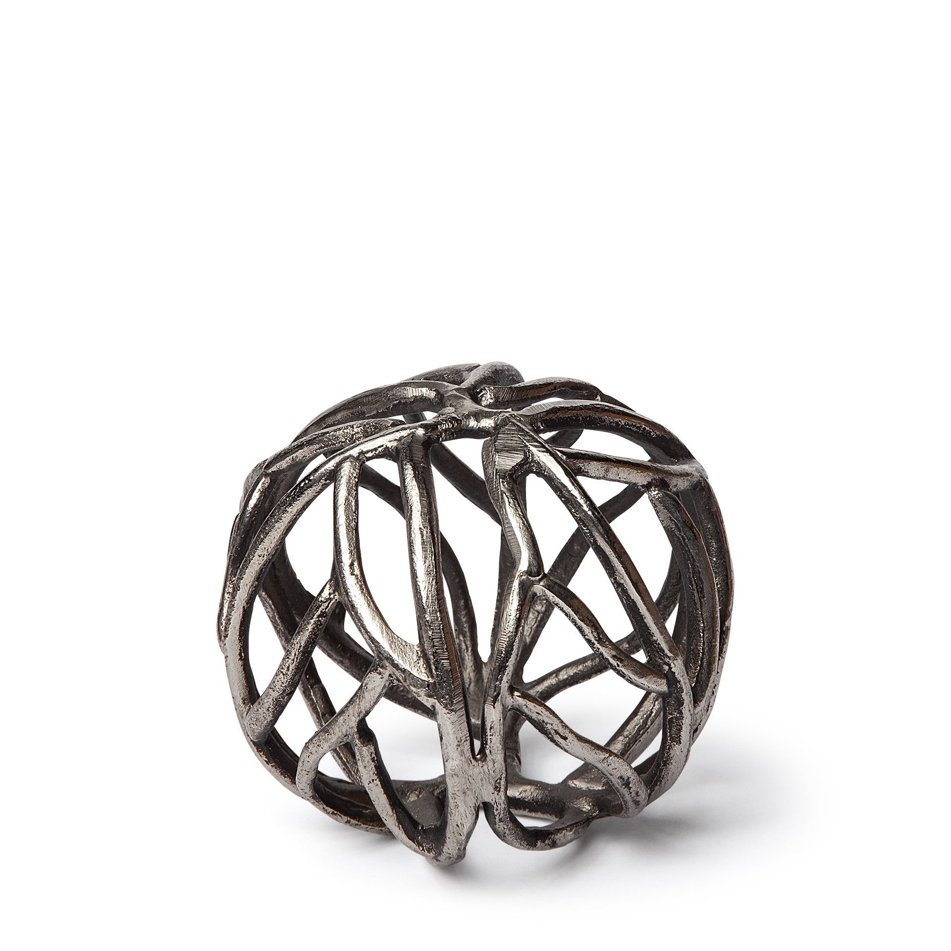 Petite Silver Metal Tree Branch Sculpture-0