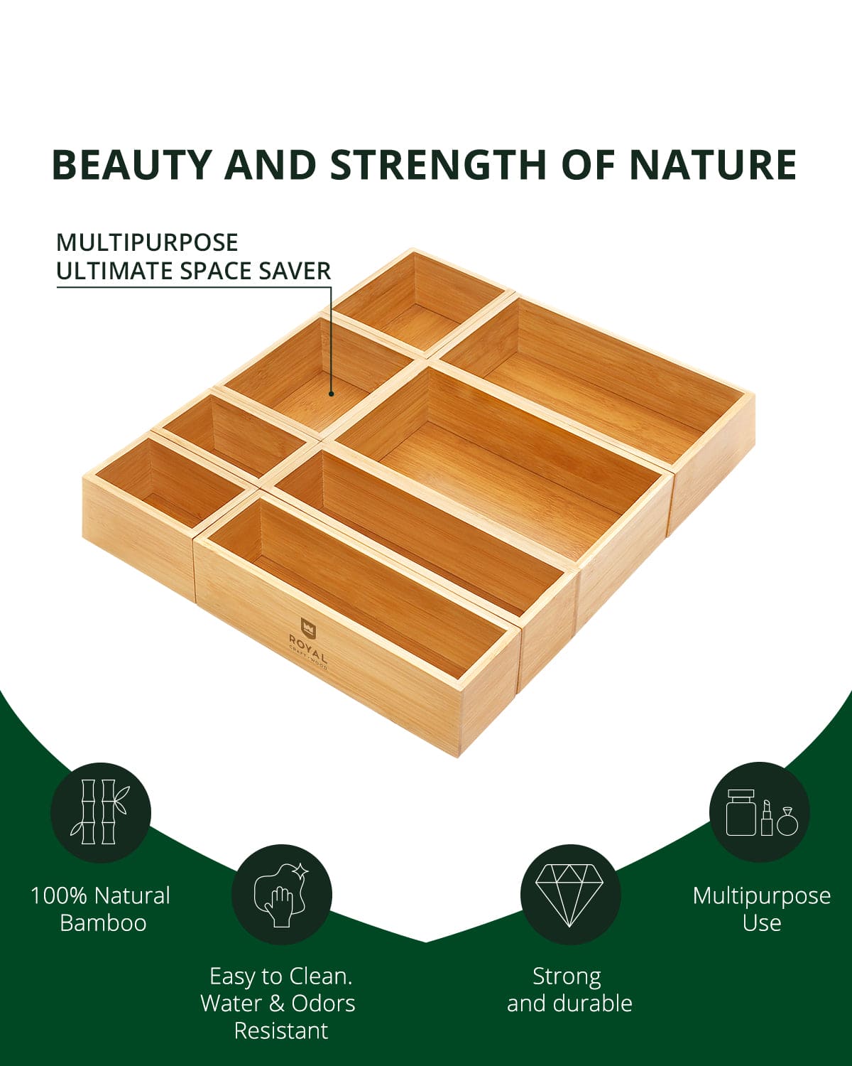 Storage Box Set of 8, Natural-2