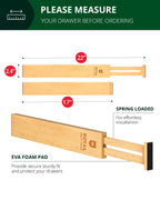 Drawer Dividers 22”, Natural-2