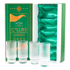 Vintage Art Deco Crystal Highball Ribbed Glass Set of 4 - 14oz-0