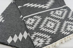 Black Aztec Turkish Towel – Lightweight Quick Dry Beach Towel, Boho Bathroom Decor, Turkish Cotton Bath Towel, Travel & Picnic Blanket-4