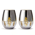 Crystal Christmas Tree Stemless Wine & Water Glasses - Set of 2