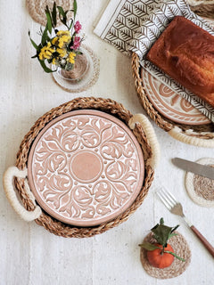 Bread Warmer & Basket - Vintage Vine Round
