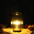 11.5''H Battery Powered Table Lamp (Amber-Green)-4