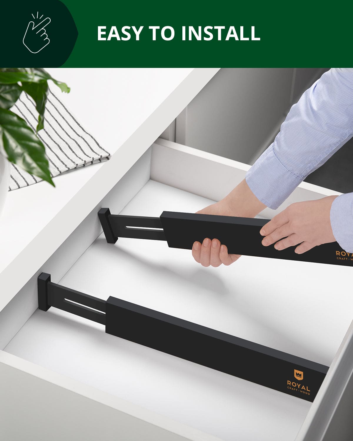 Drawer Dividers 22”, Black-2