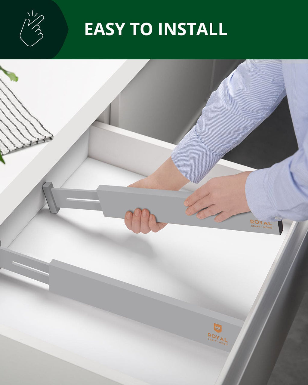 Drawer Dividers 22”, Gray-2