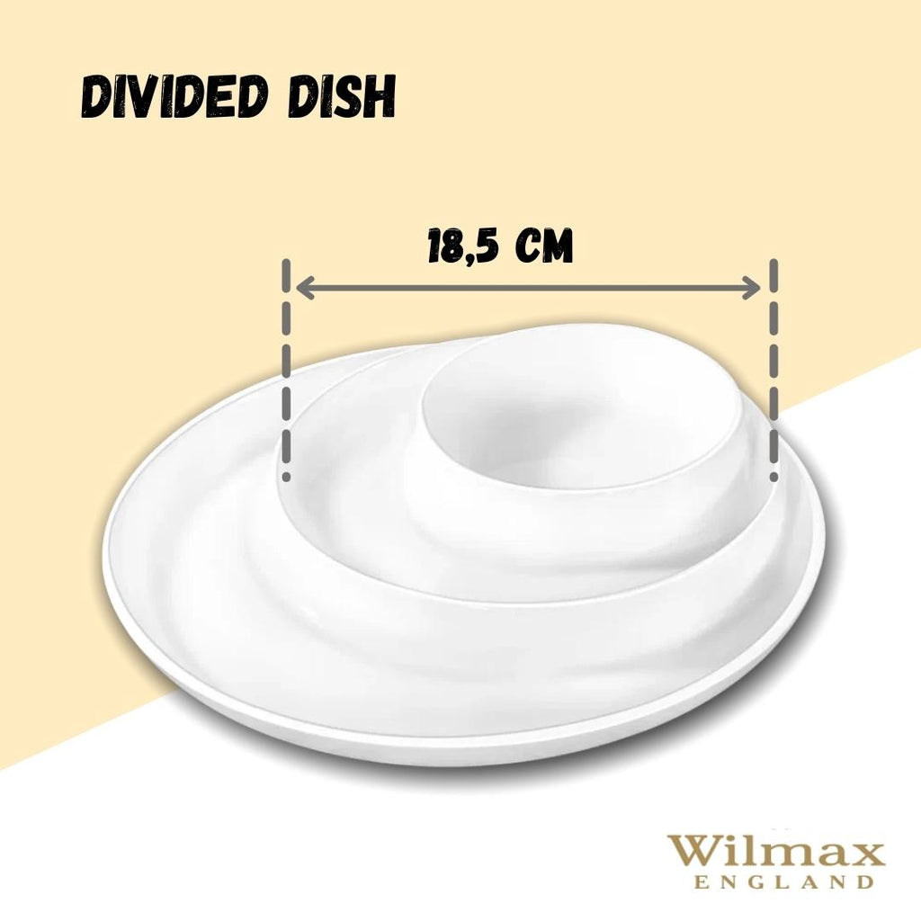 White Divided Dish 10" inch | 25.5 Cm-4