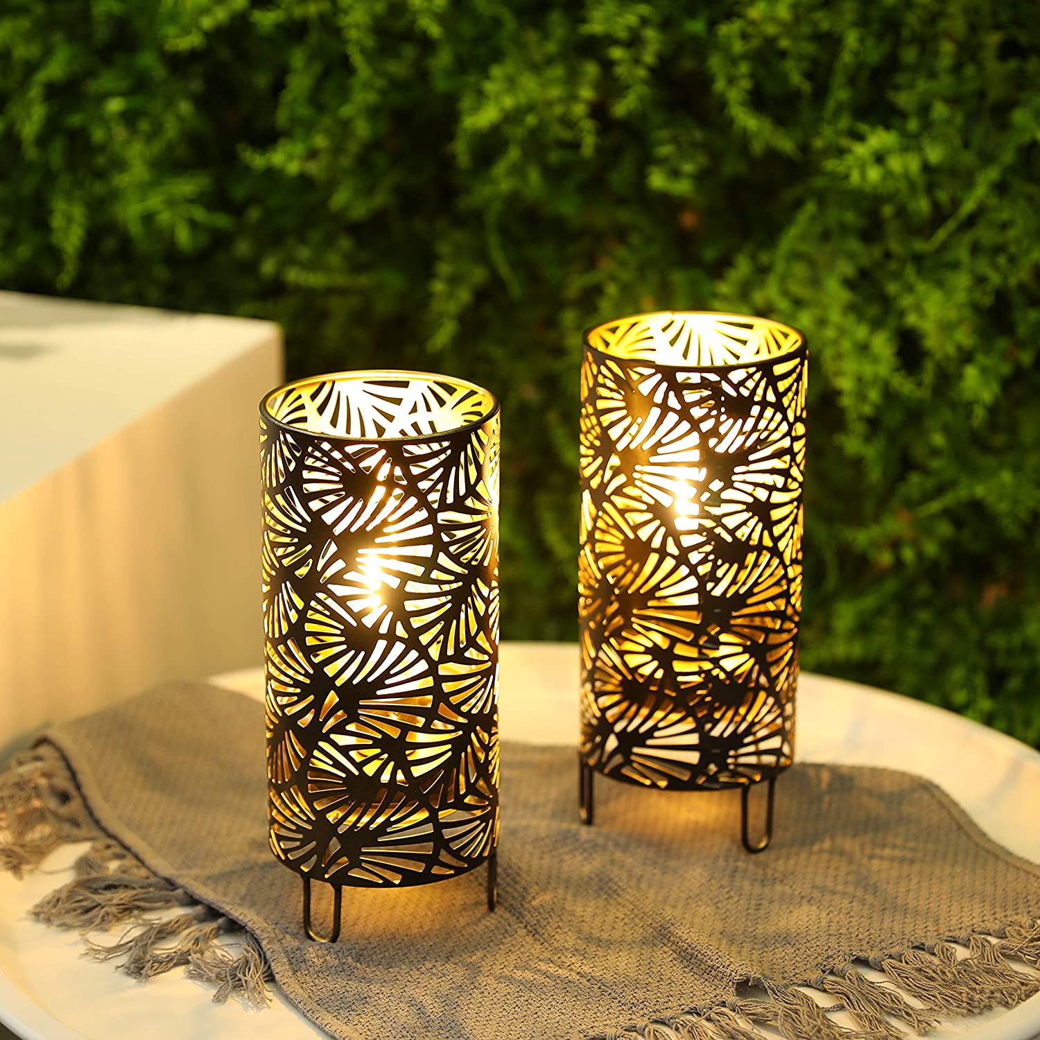 9''High Metal Lamp Battery Powered Metal Lamp（Set of 2）-2