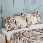Tache Microfiber Abstract Wispy Leaf Taupe Grey Pillowcase (JHW-843)-1