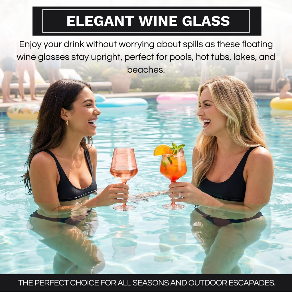 Floating Wine Glasses for Pool (18 Oz | Set of 2)