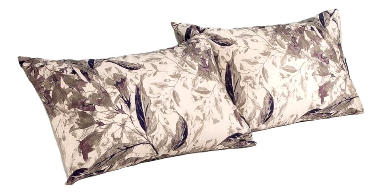 Tache Microfiber Abstract Wispy Leaf Taupe Grey Pillowcase (JHW-843)-0