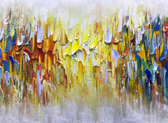 Vibrant Abstract 24x60 Inch Canvas Gallery Wall Art Textured-3