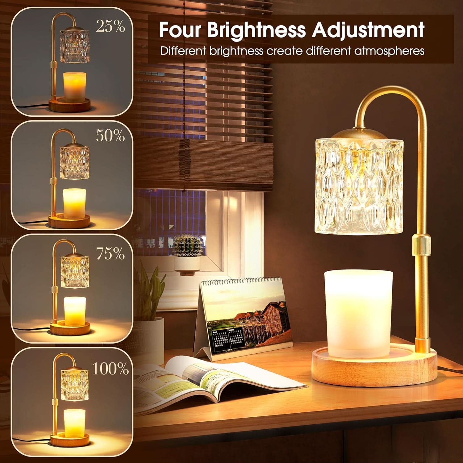 Dimmable Candle Warmer Lamp With Programmable Timer