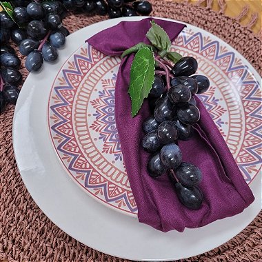 Maison Charlo | Set of 4 Grape Victoria Purple Prime Party Napkin Rings for thanksgiving, events, party, wedding-3