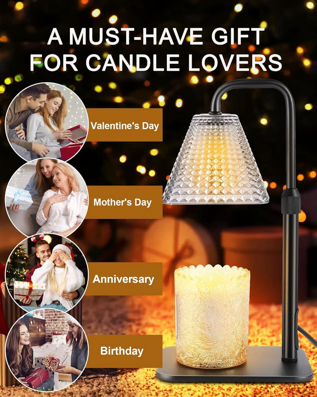 Candle Warmer Lamp Featuring Integrated Timer Dimmer