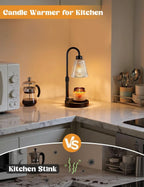Black Dimmable Candle Warmer Lamp Programmable Timer