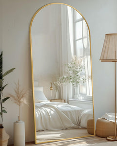 Full Length Floor Mirror 71x28 Inches Gold Aluminum Frame-1