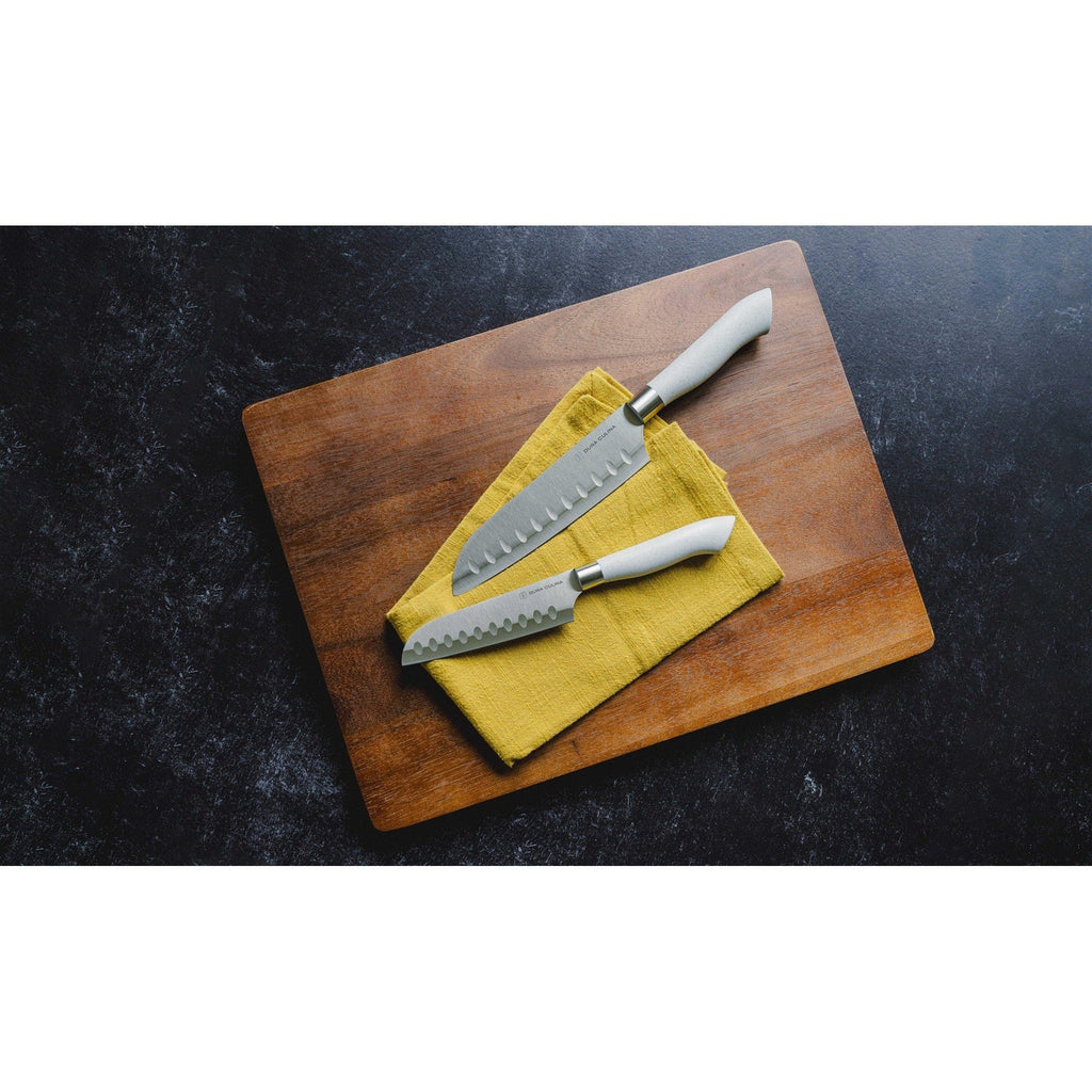 EcoCut 2 Piece Santoku Knife Set With Blade Guards, Grey-1