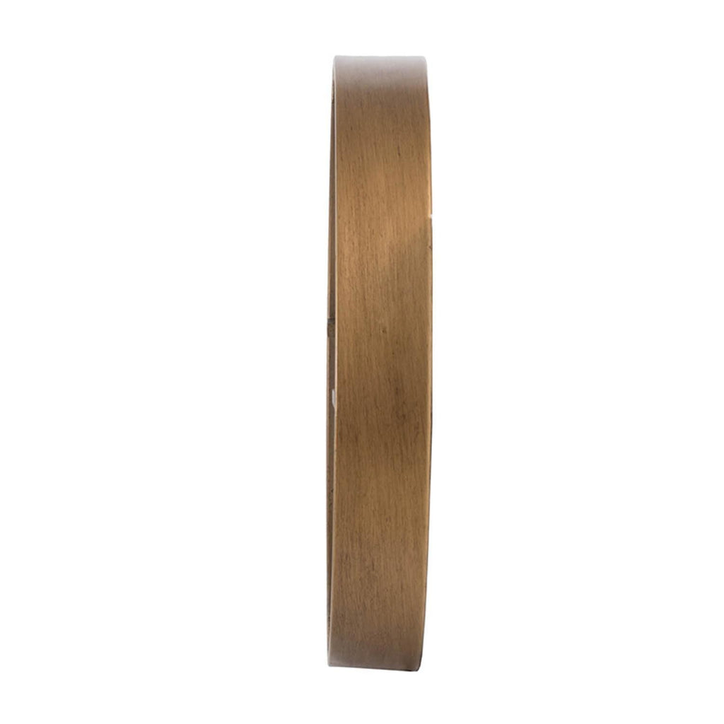 2" Round Gold And White Wood Analog Wall Clock-2
