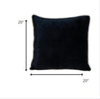 20" Black and White Throw Pillow-4