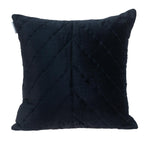 20" Black Cotton Blend Throw Pillow-0