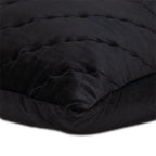 20" Black Cotton Blend Throw Pillow-5