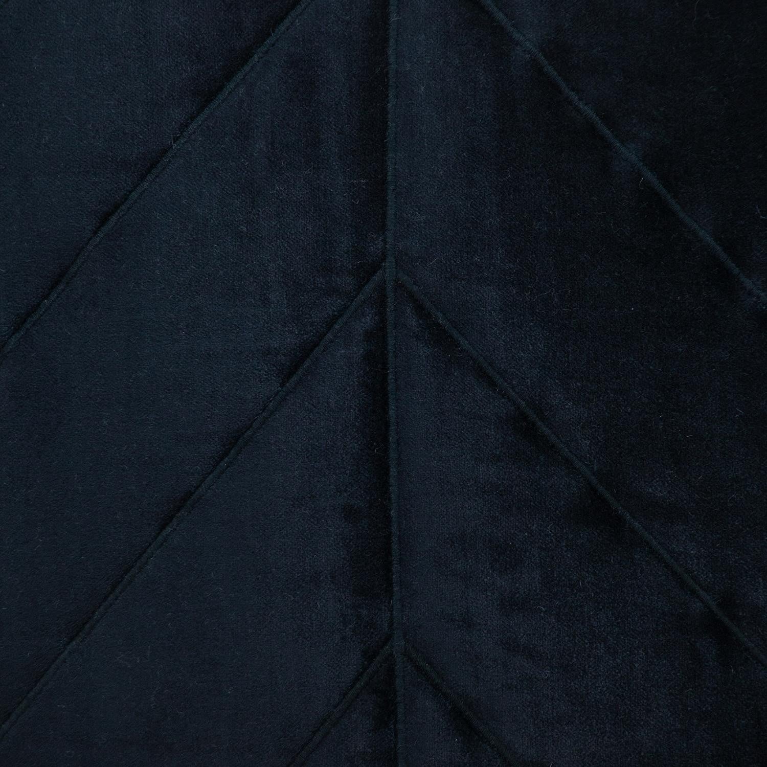 20" Black Cotton Blend Throw Pillow-8