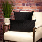 20" Black Cotton Blend Throw Pillow-7