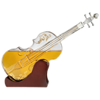 Glass Violin Decanter, Mahogany Base - 1000 ML