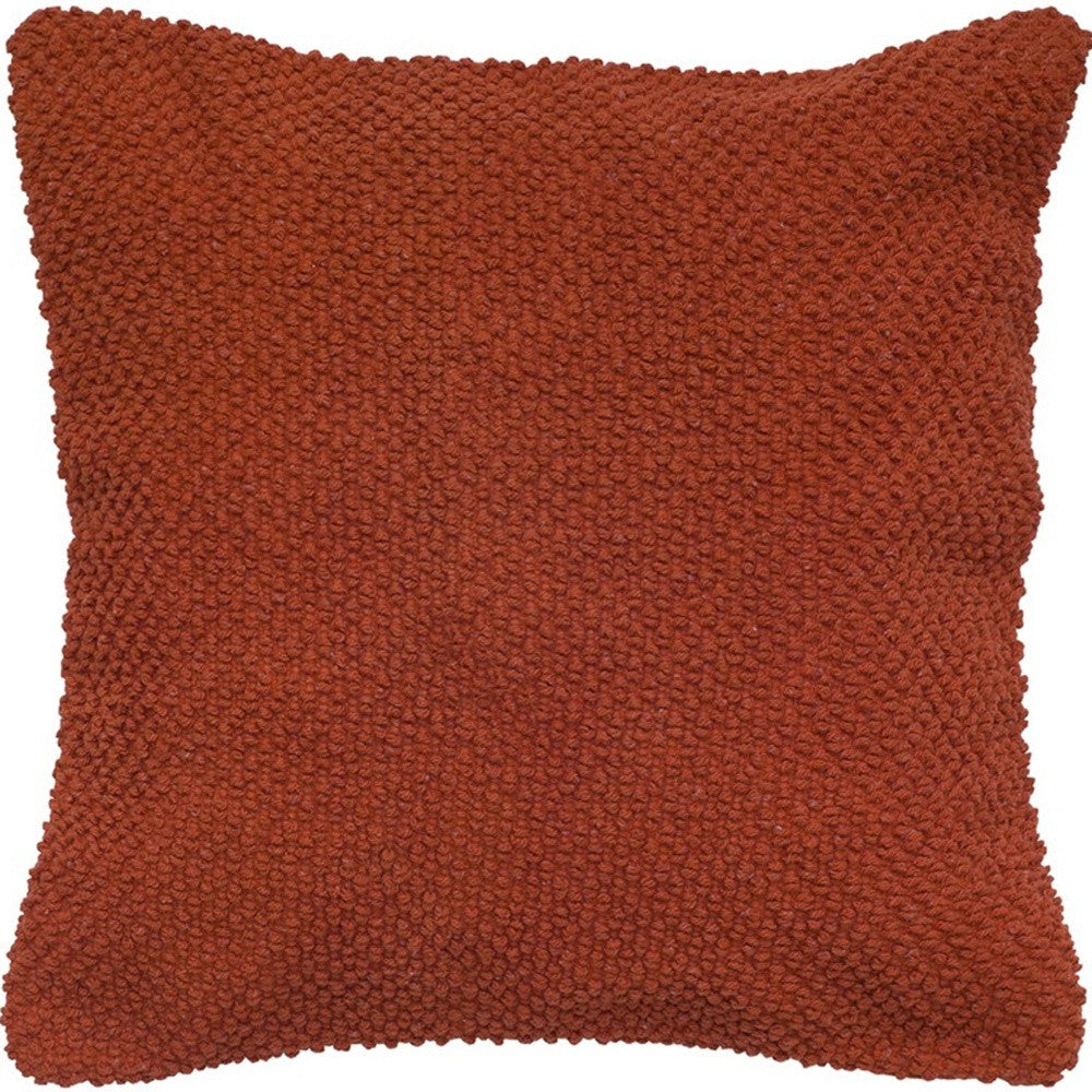 20" Orange Cotton Throw Pillow-3