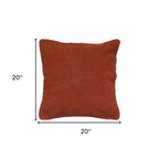 20" Orange Cotton Throw Pillow-4