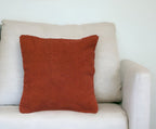 20" Orange Cotton Throw Pillow-1