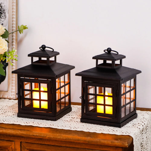 8'' High Decorative Candle Lantern Metal Candle Holder-0