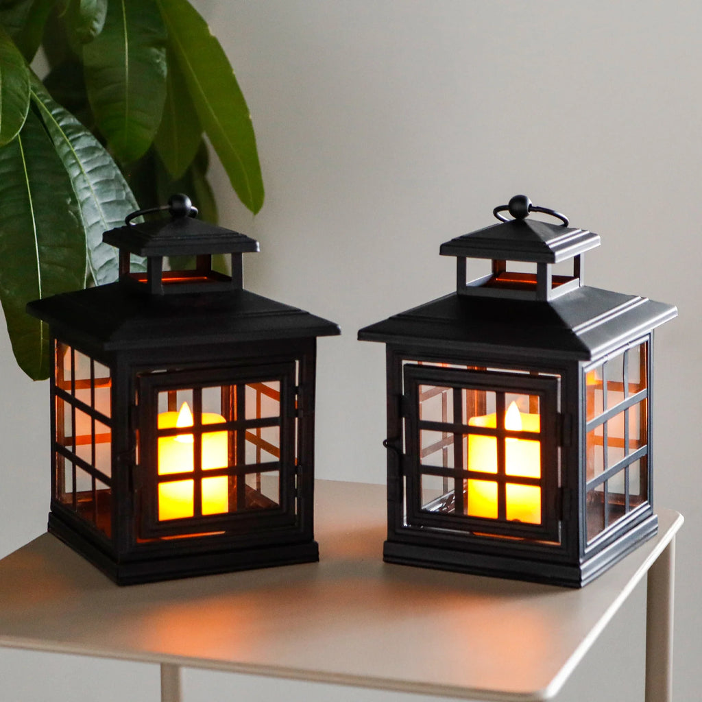 8'' High Decorative Candle Lantern Metal Candle Holder-2