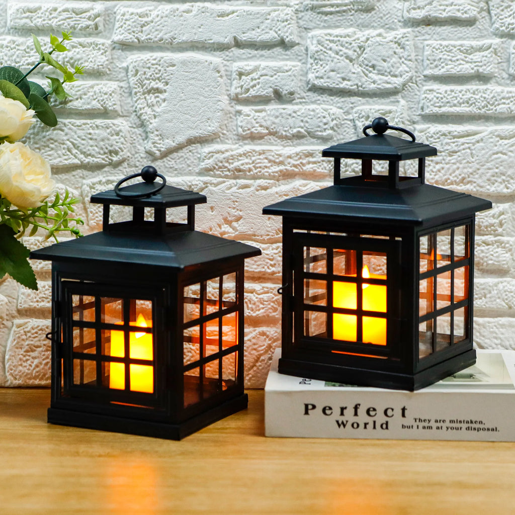 8'' High Decorative Candle Lantern Metal Candle Holder-4