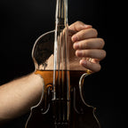Glass Violin Decanter, Mahogany Base - 1000 ML