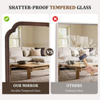 Walnut Hand crafted Wall Mirror 71x24 Rustic Framing-3