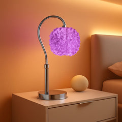 Purple Crystal Quartz Gemstone Candle Warmer Lamp LED