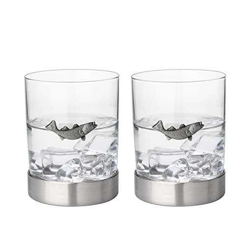 Fish Whiskey, Wine & Water Glasses Set of 2-3