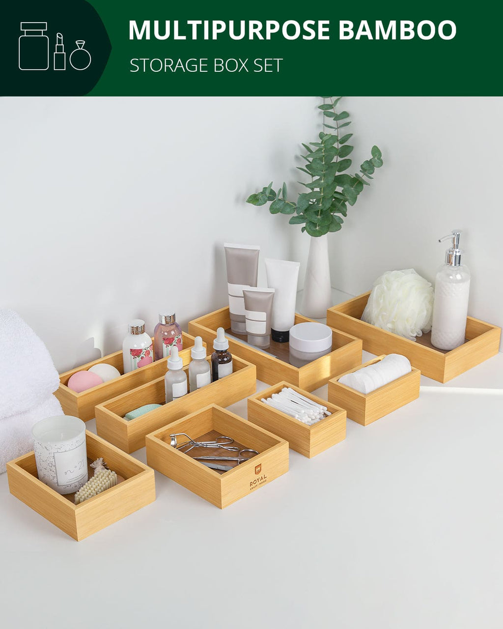 Storage Box Set of 8, Natural-3