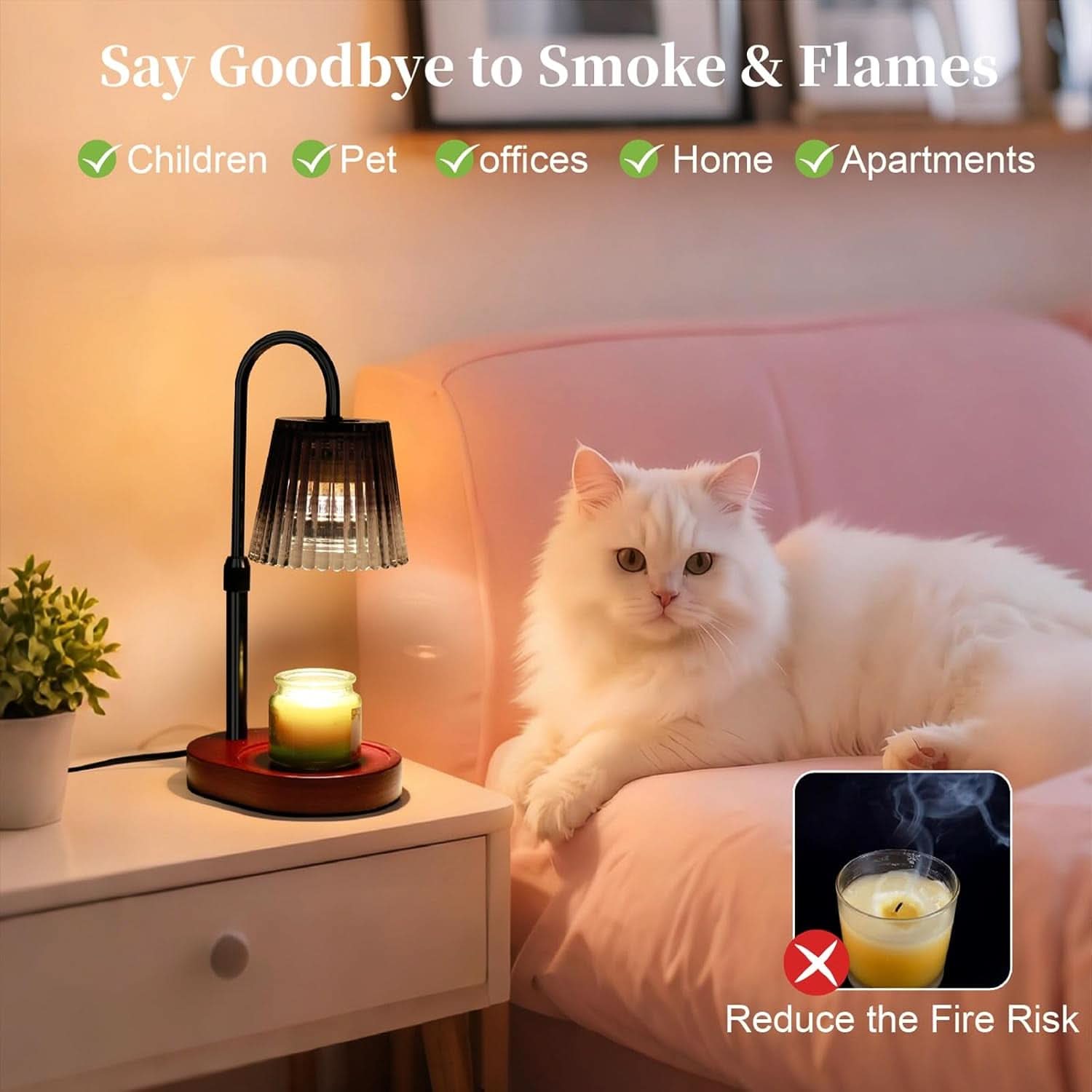 Candle Warmer Lamp Dimmer Adjustable Height WaxMelt