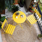 Weather-Resistant 3-Piece Folding Bistro Set for Outdoors-0